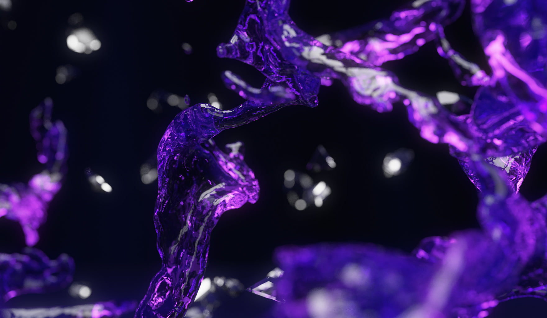 purple liquid in the air